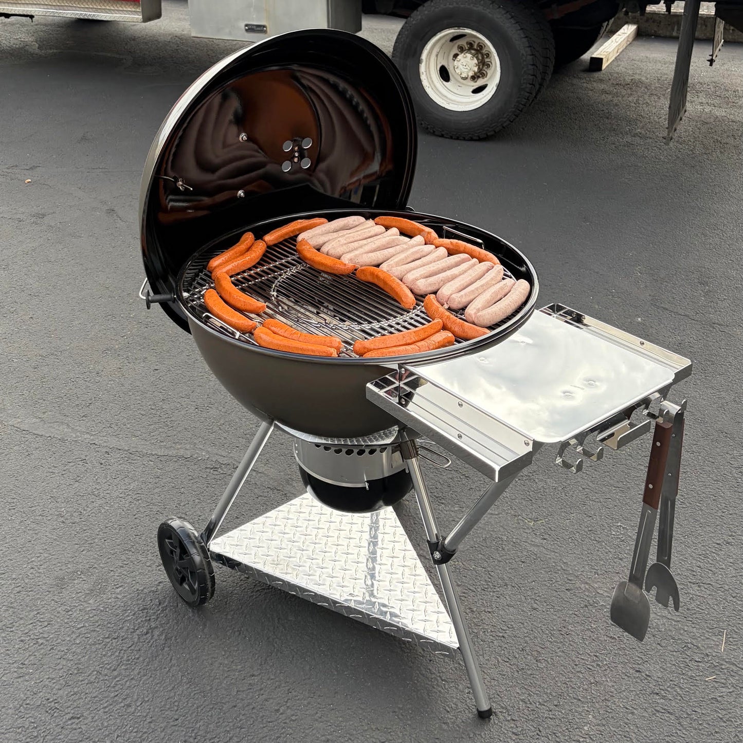Weber 26" Kettle Aluminum Diamond Plate Lower Shelf